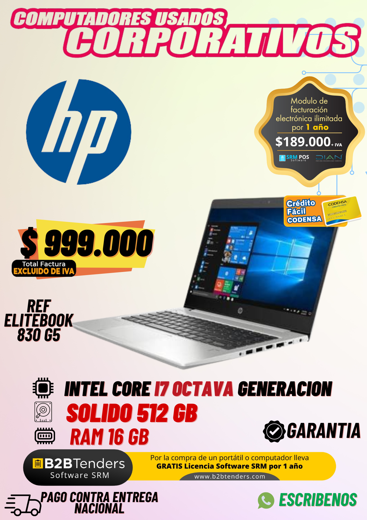 Elitebook 830 G5 INTEL®CORE™ I7